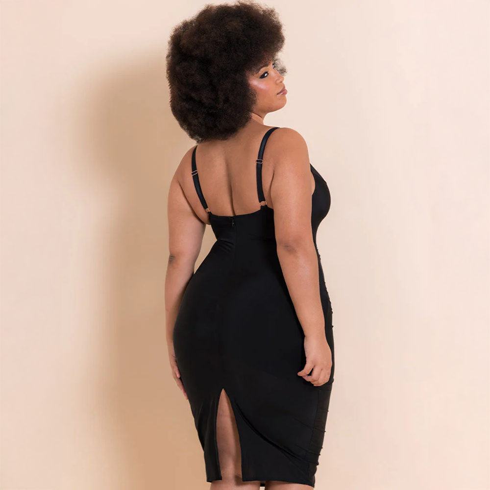 Scantilly Mirage Wired Plunge Slip Dress Black