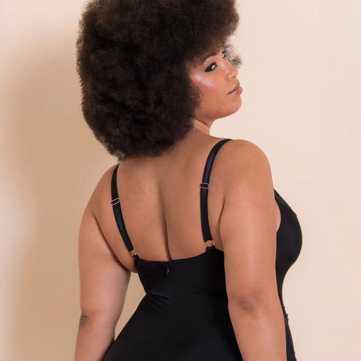 Scantilly Mirage Wired Plunge Slip Dress Black