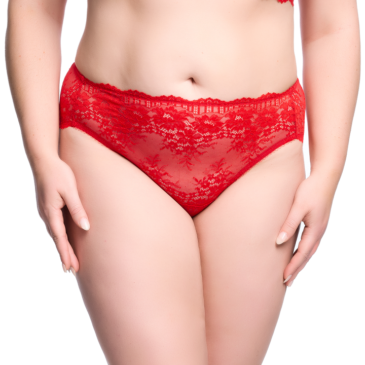 Floradora Hi Cut Brief Red