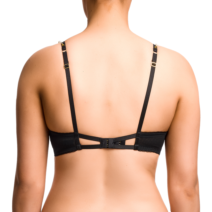 Perlez Vous Balconette Bra Black