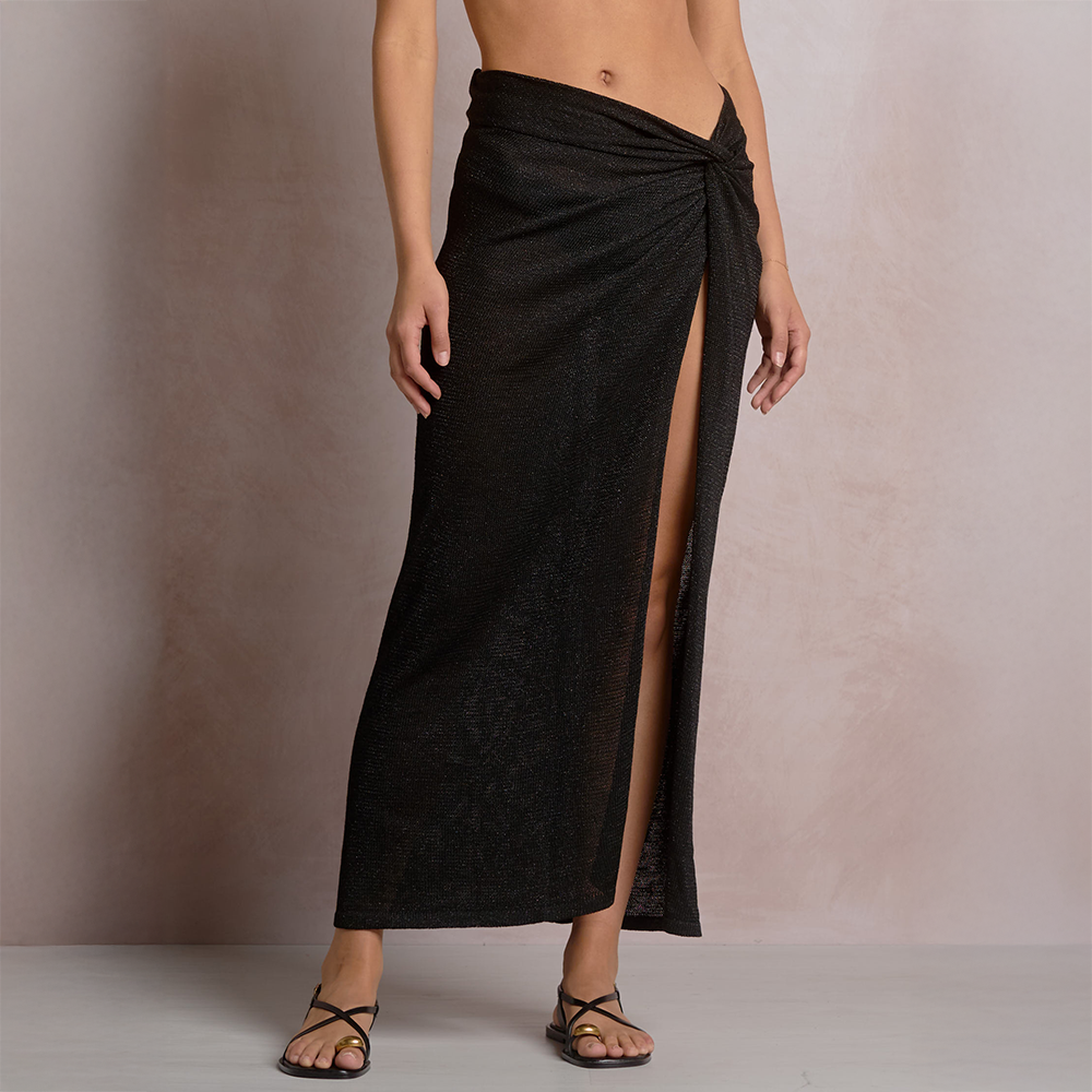 Asymmetrical Faux Wrap Skirt