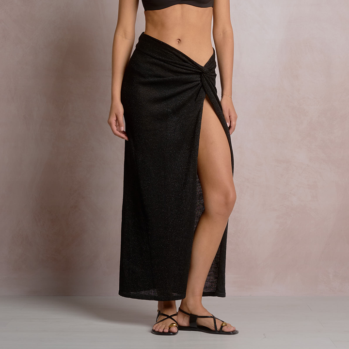 Asymmetrical Faux Wrap Skirt