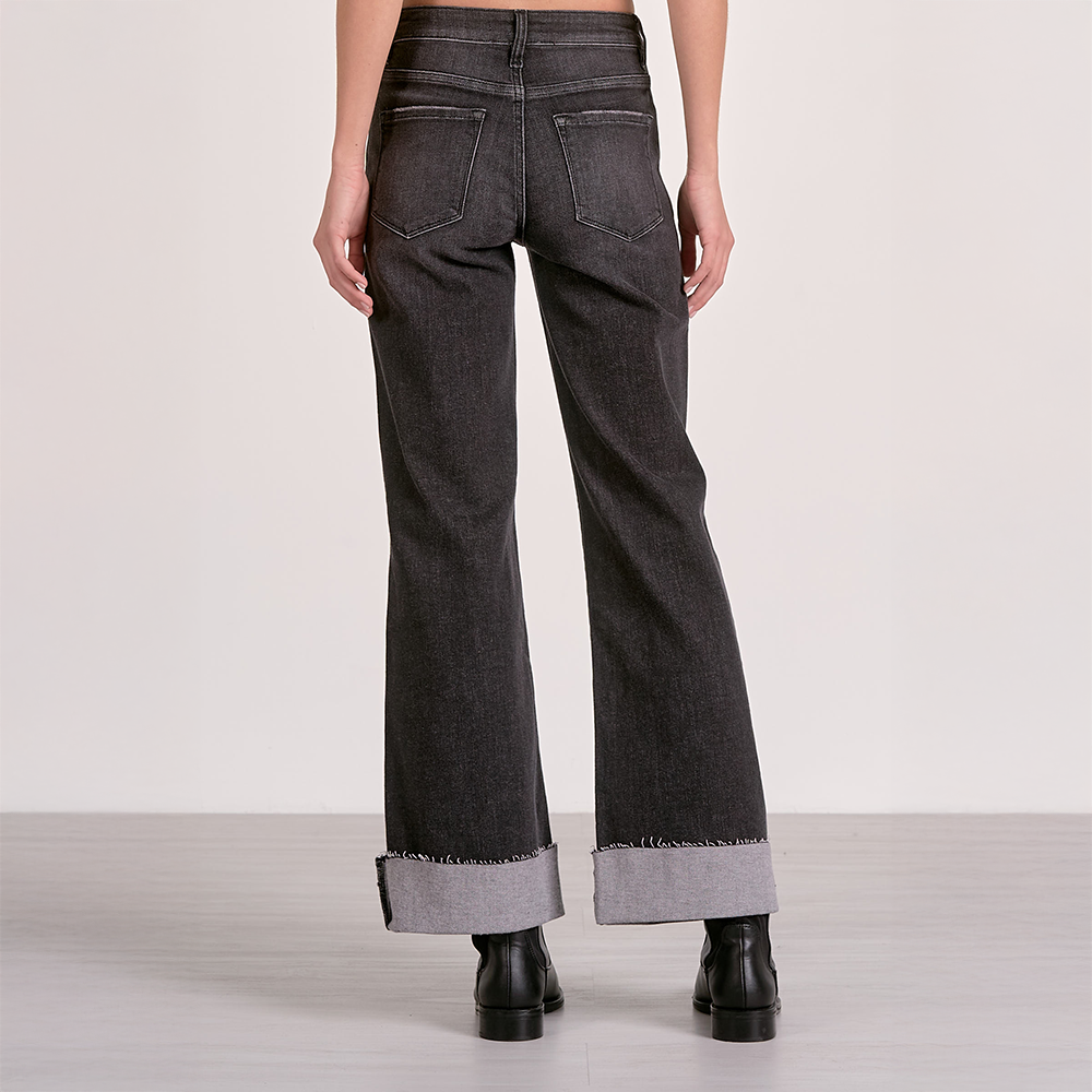 Cuffed Denim Black