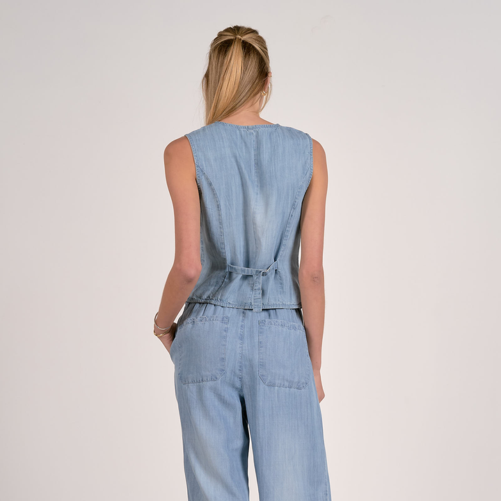 Denim Buttondown Vest