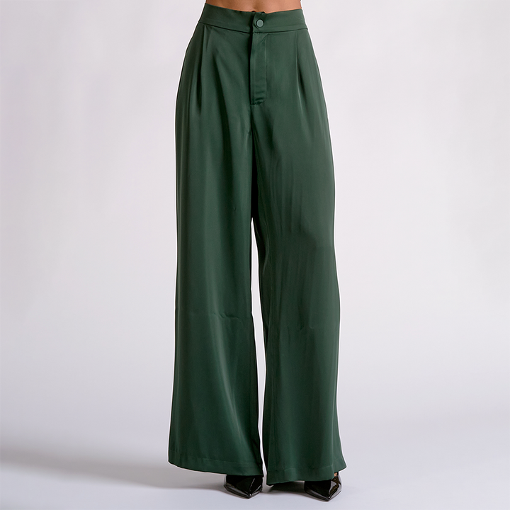 Elegance Wide-Leg Trousers Emerald MPS2897