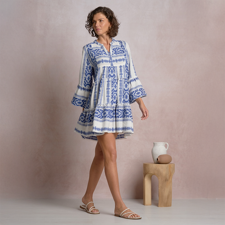 Grecian Tiered Mini Dress