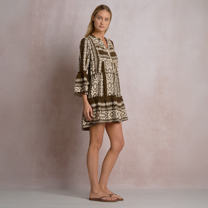 Grecian Tiered Mini Dress