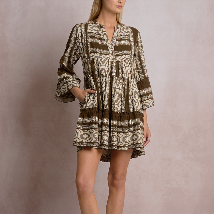 Grecian Tiered Mini Dress