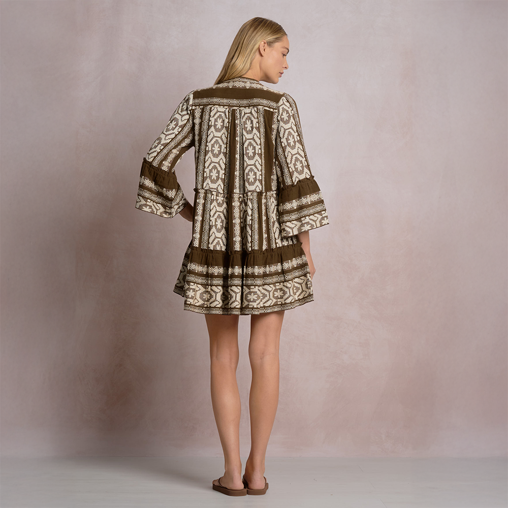 Grecian Tiered Mini Dress