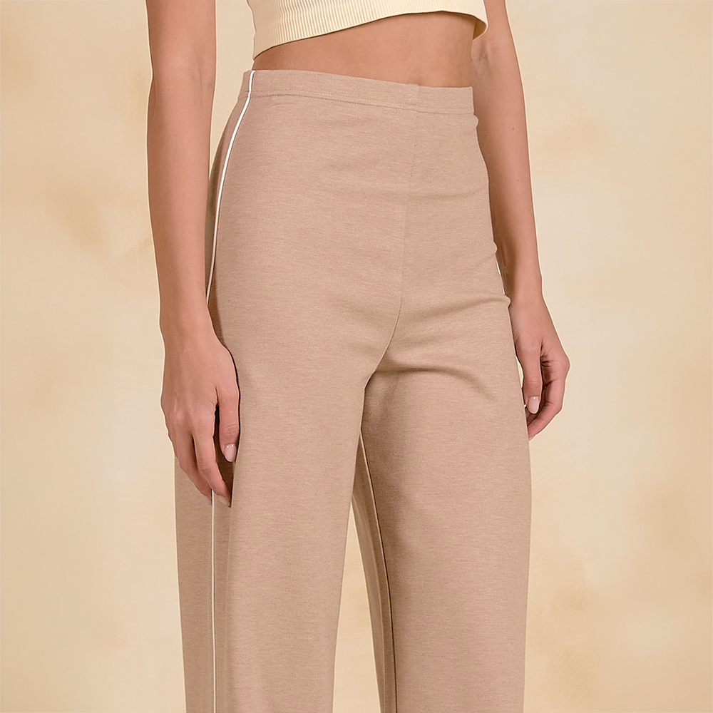 Striped Athleisure Pant Taupe SKT2832