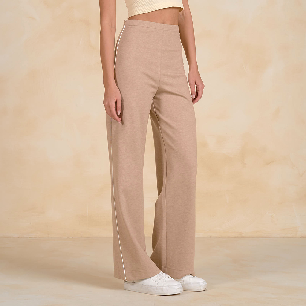 Striped Athleisure Pant Taupe SKT2832