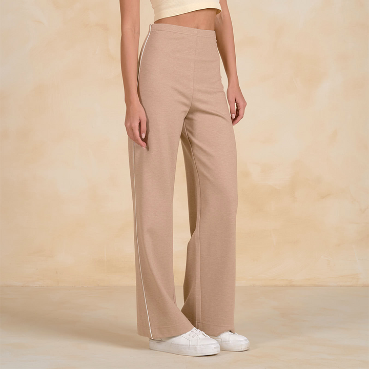 Striped Athleisure Pant Taupe SKT2832