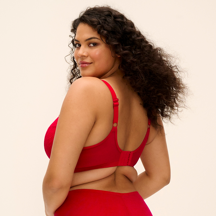 Brianna Padded Half Cup Bra Haute Red EL8081