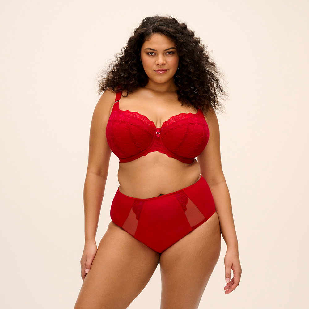 Brianna Padded Half Cup Bra Haute Red EL8081