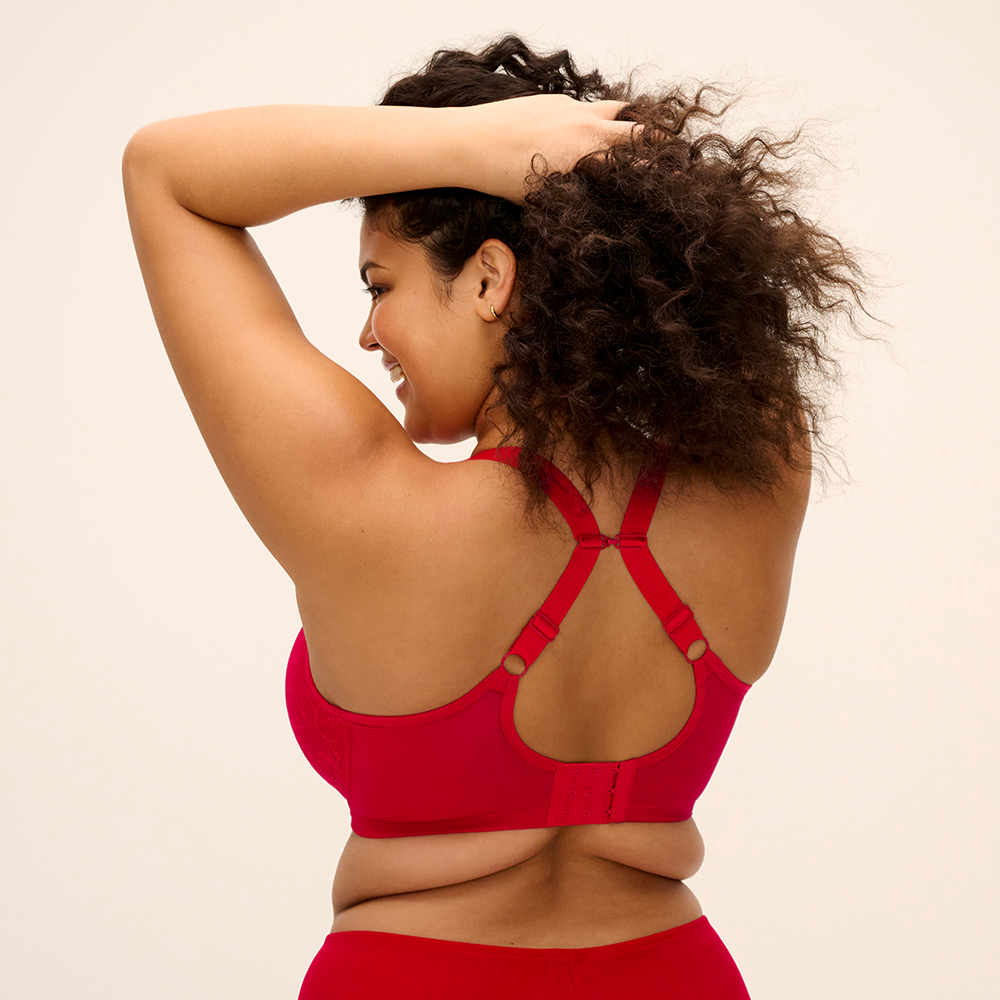 Brianna Padded Half Cup Bra Haute Red EL8081