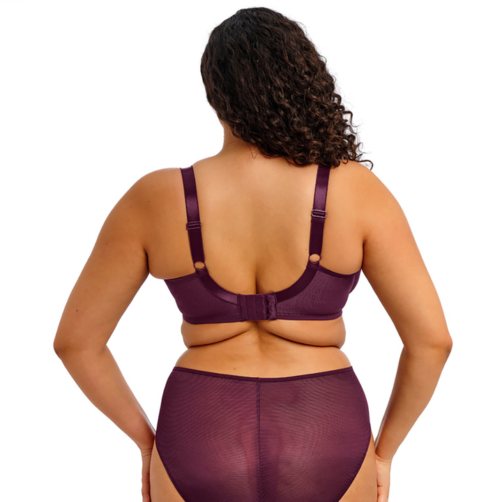 Kintai Underwire Plunge Bra Blackberry