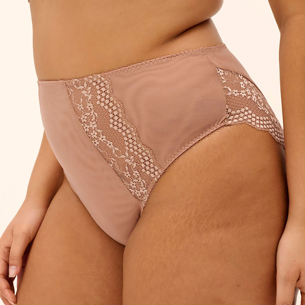 Lucie High Leg Brief Mocha