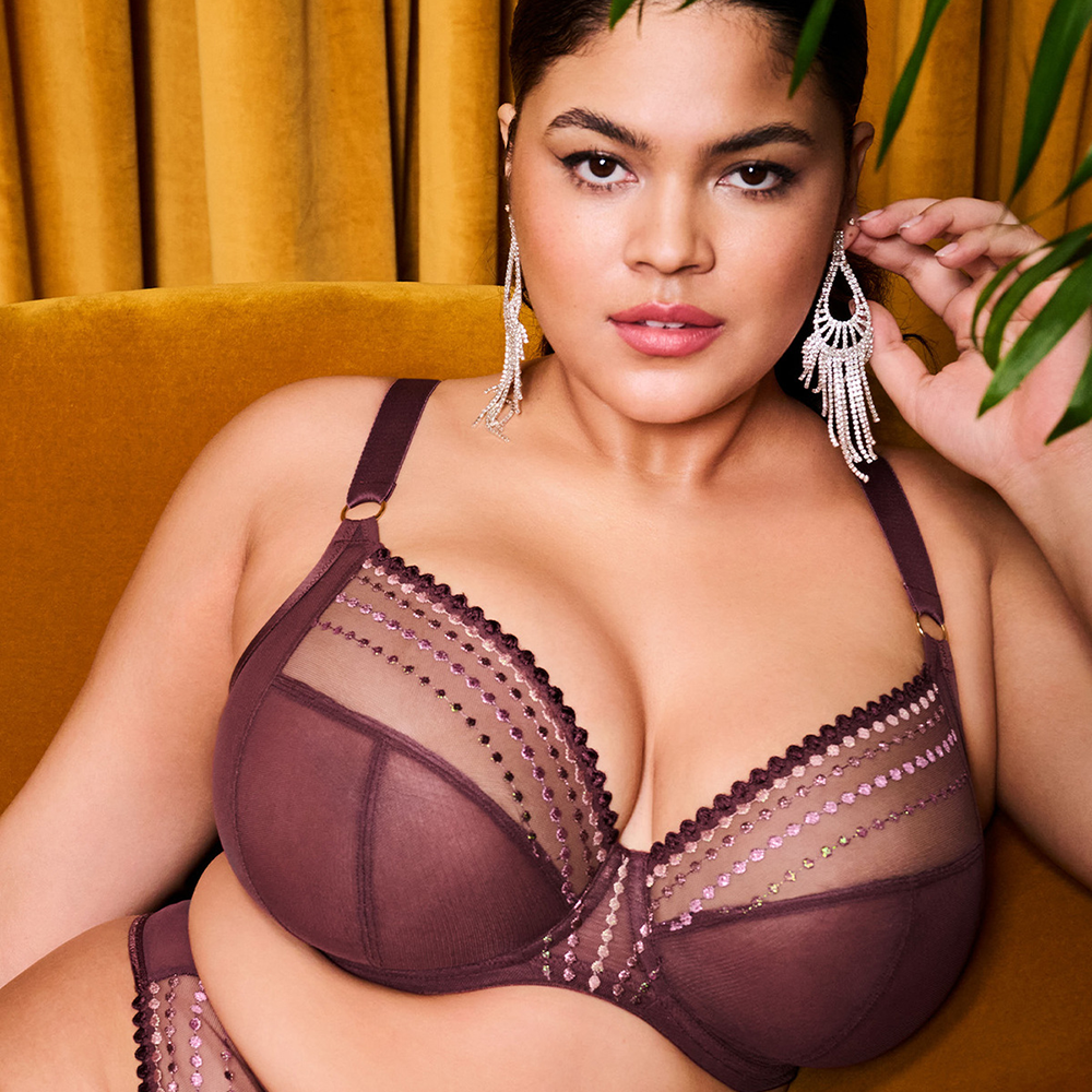 Matilda Underwire Plunge Bra Sugarplum