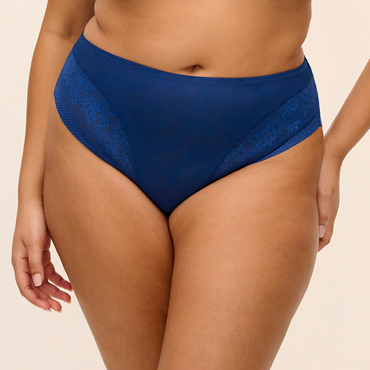 Nerina High Leg Brief French Navy El302753