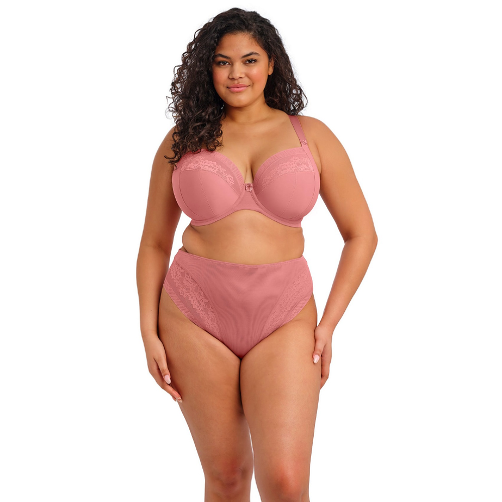 Nerina Underwire Plunge Bra-Stretch Dusty Rose