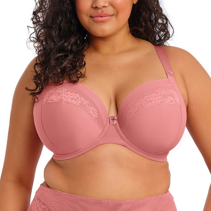 Nerina Underwire Plunge Bra-Stretch Dusty Rose