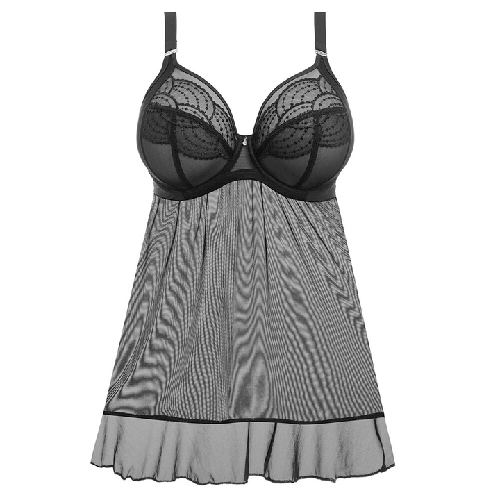 Priya Underwire Babydoll Black