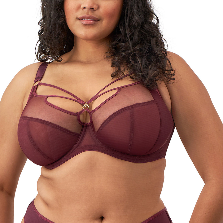 Sachi Underwire Plunge Bra Cabernet