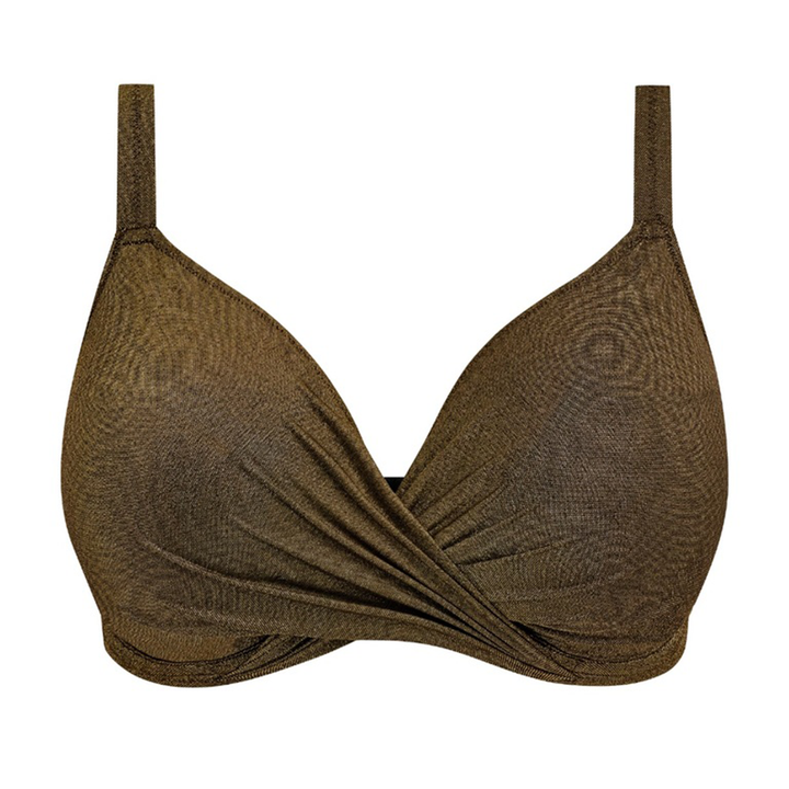 Sunset Shimmer Gold Rush Uw Plunge Bikini Top