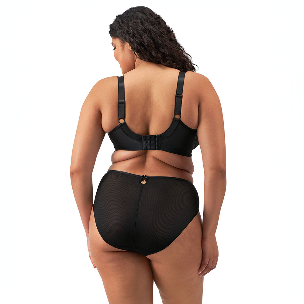 Teagan High Leg Brief Black/Almond