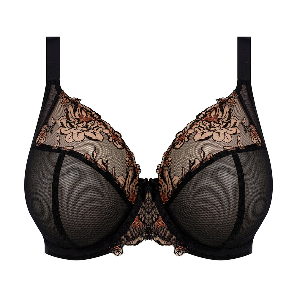 Teagan Underwire Plunge Bra Black/Almond