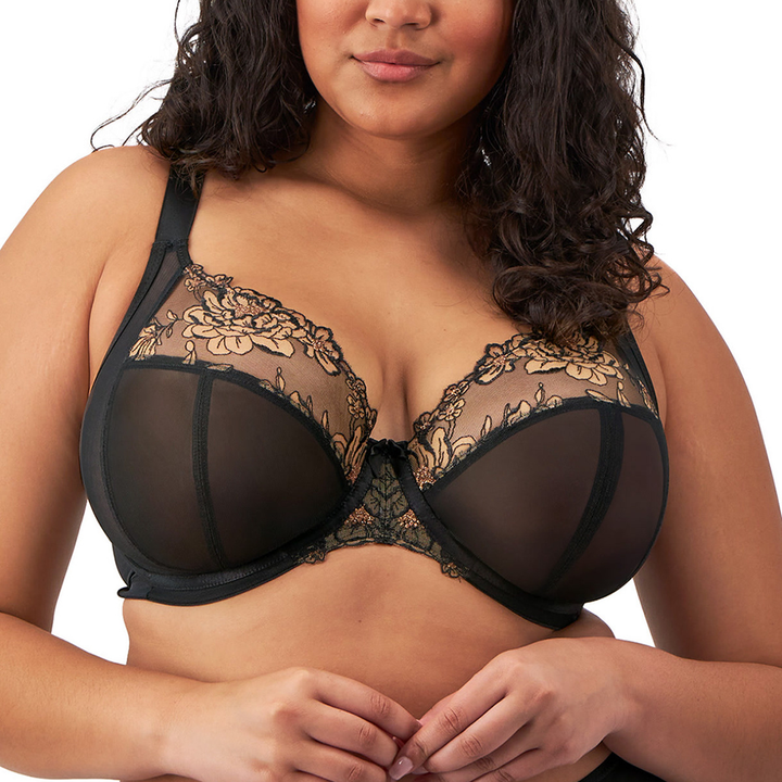 Teagan Underwire Plunge Bra Black/Almond