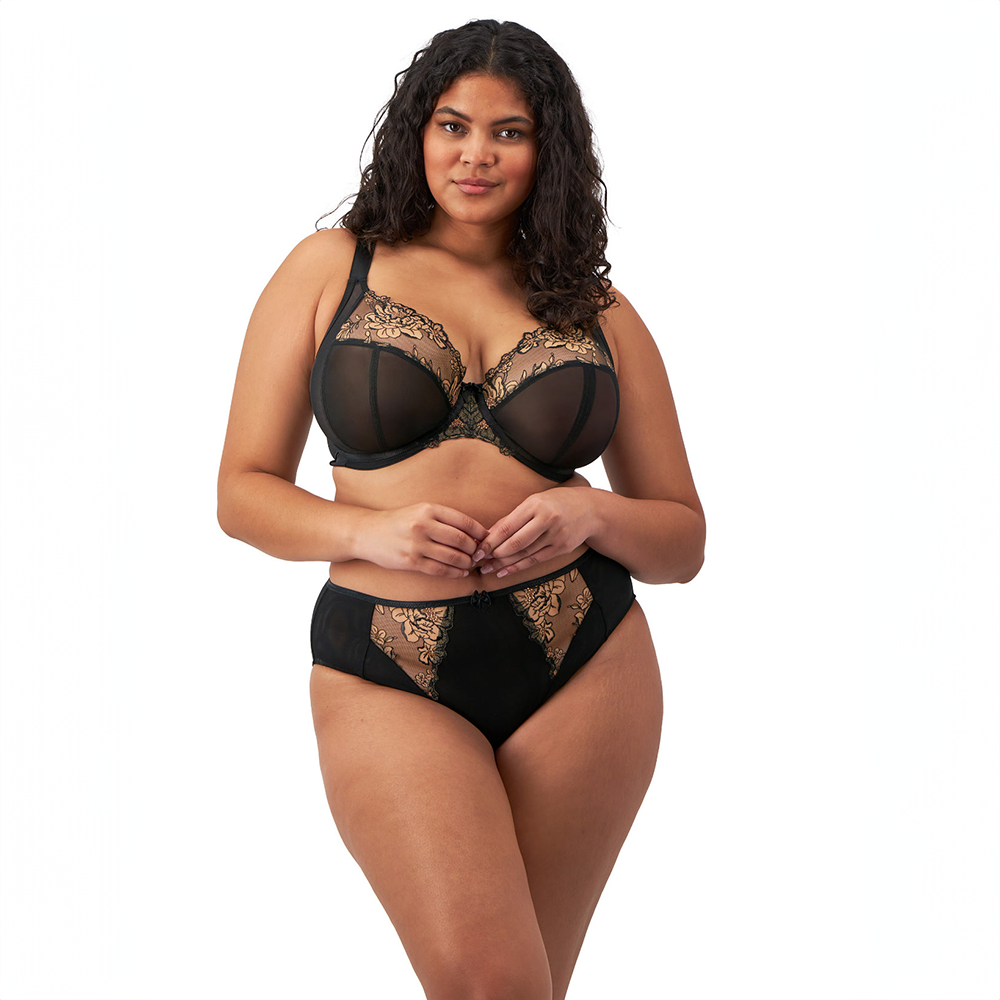 Teagan Underwire Plunge Bra Black/Almond