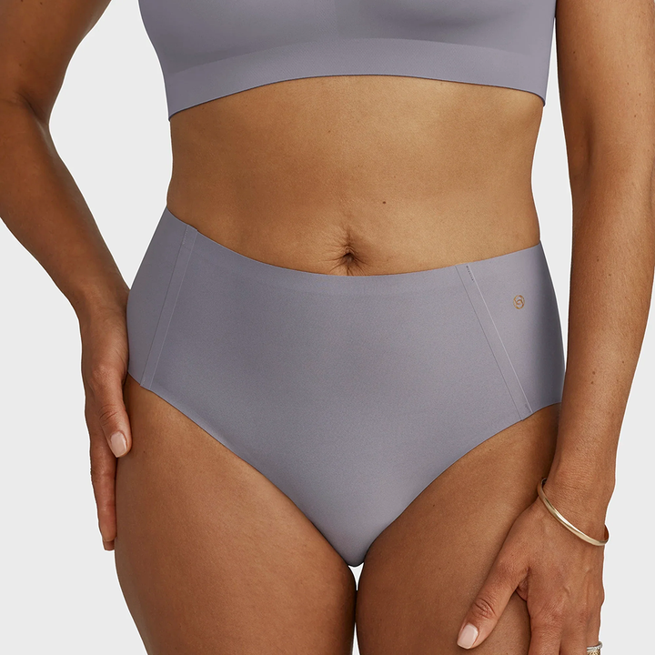 High-Waisted Retro Bikini London Fog