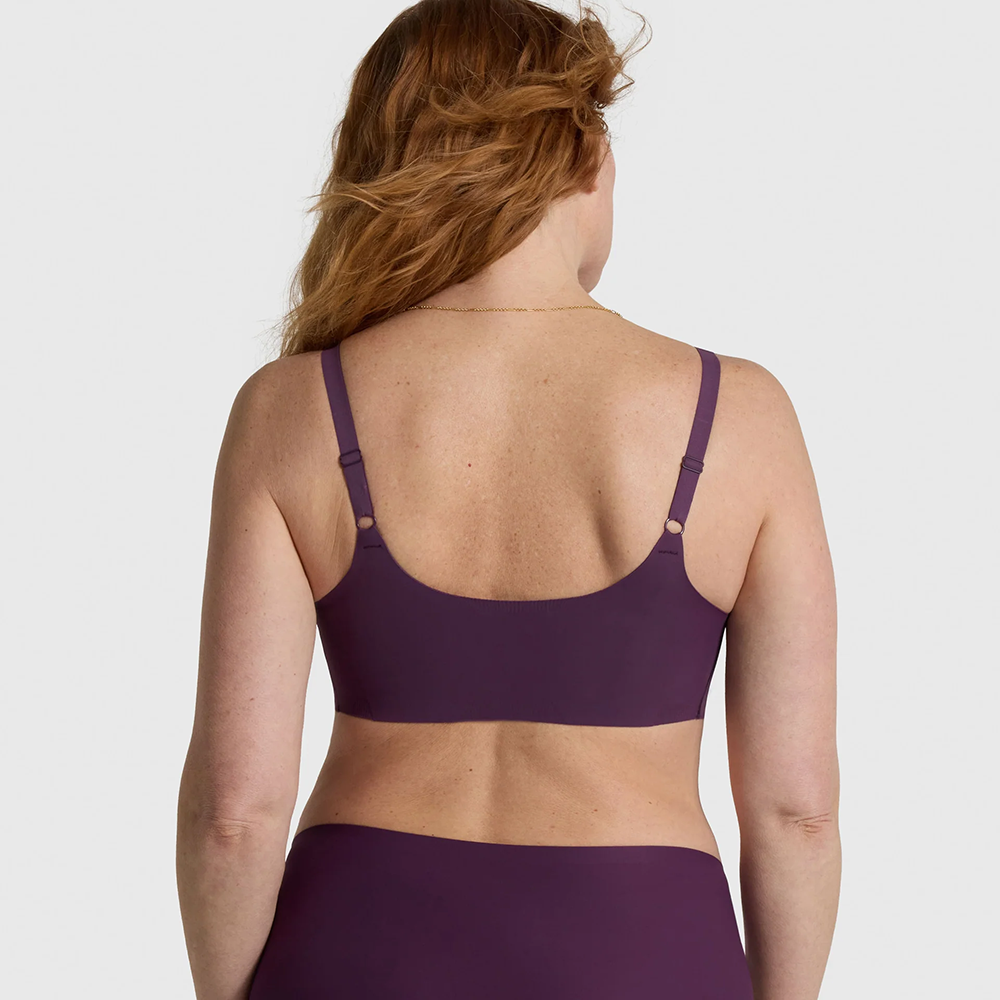 Structured Basic Scoop Bra Plum