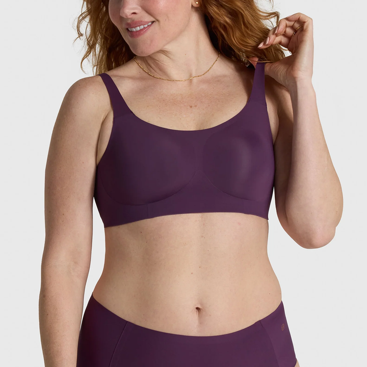 Structured Basic Scoop Bra Plum