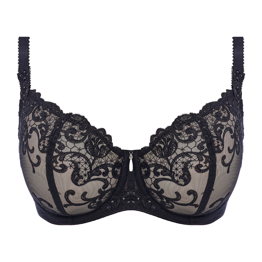 Portia Underwire Balconette Bra Black