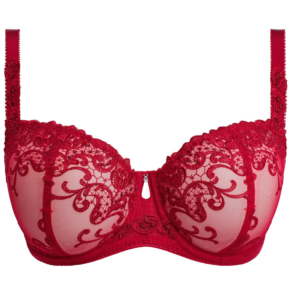 Portia Underwire Balconette Bra Red
