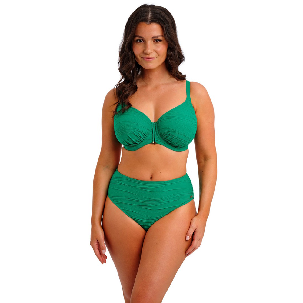 Beach Waves Underwire Gathered Full Cup Bikini Top Tourmaline