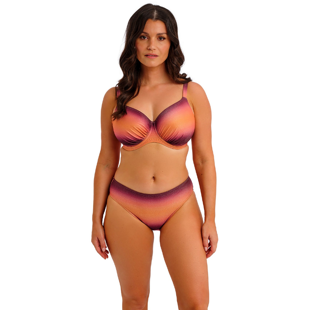 Paros Coast Mid Rise Bikini Brief Sunset Glow