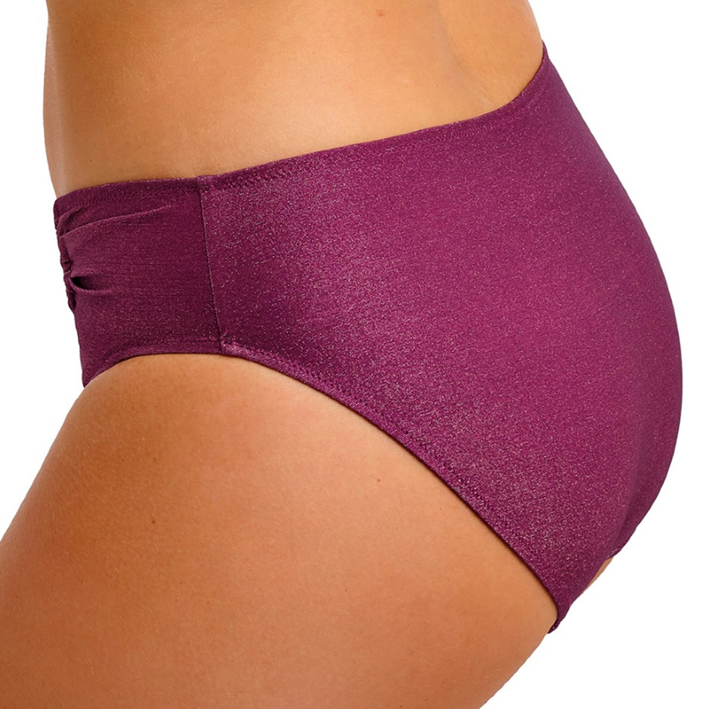 Paros Coast Mid Rise Bikini Brief Berry Shimmer