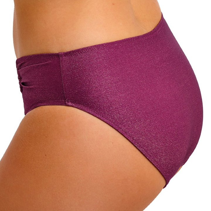 Paros Coast Mid Rise Bikini Brief Berry Shimmer