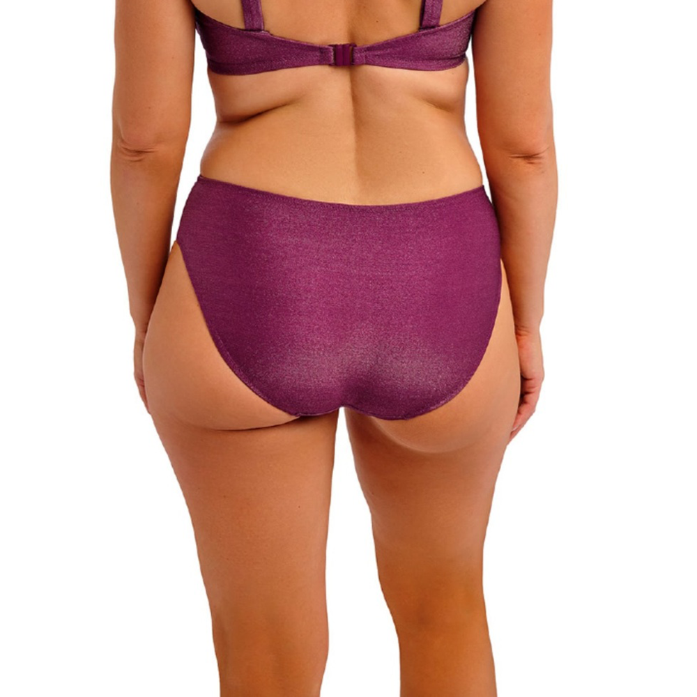 Paros Coast Mid Rise Bikini Brief Berry Shimmer