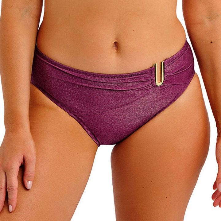 Paros Coast Mid Rise Bikini Brief Berry Shimmer