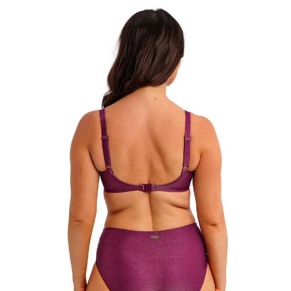 Paros Coast Underwire Gathered Full Cup Bikini Top Berry Shimmer