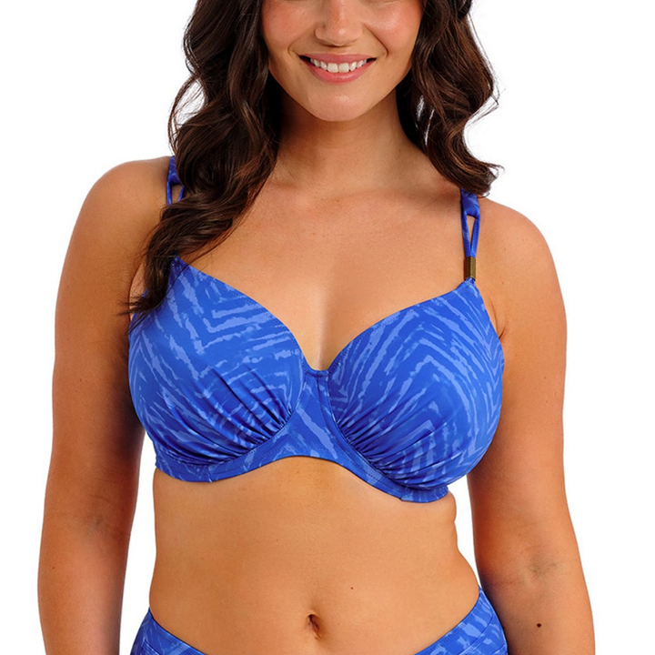 Punta Mita Underwire Gathered Full Cup Bikini Top Sapphire
