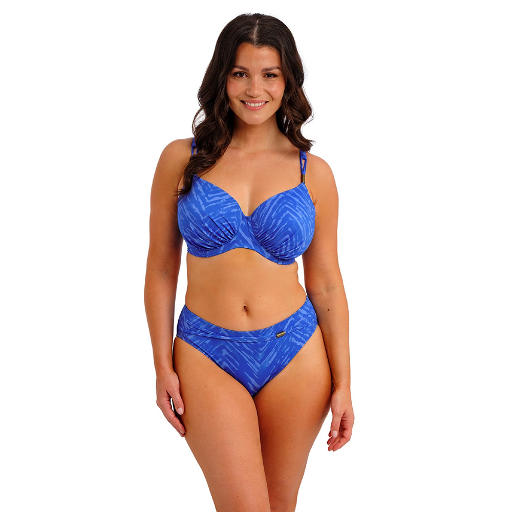 Punta Mita Underwire Gathered Full Cup Bikini Top Sapphire