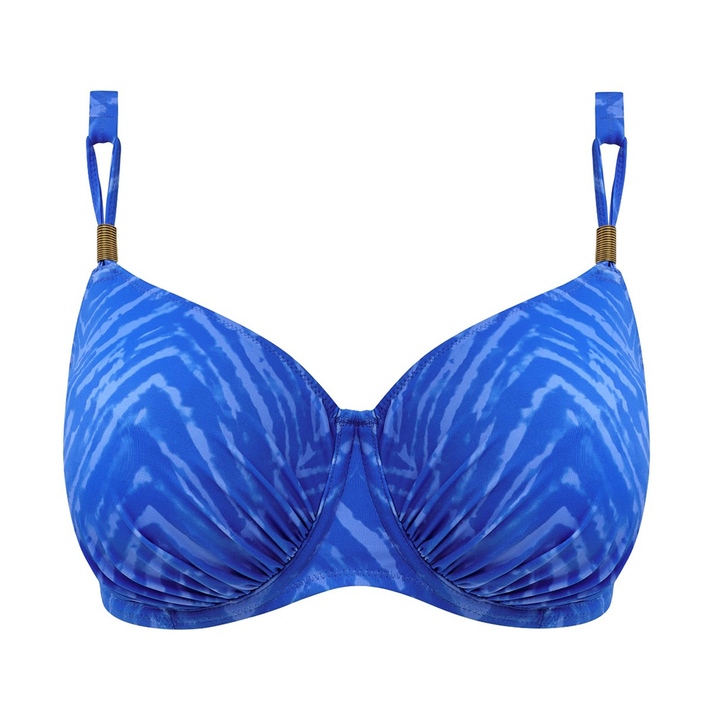 Punta Mita Underwire Gathered Full Cup Bikini Top Sapphire
