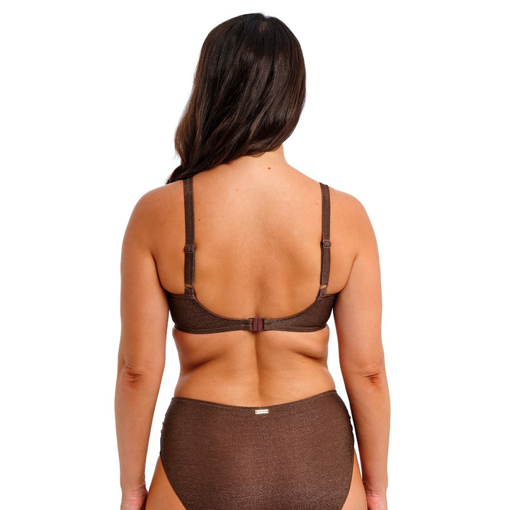 Sabana Underwire Gathered Full Cup Bikini Top Chestnut Sparkle