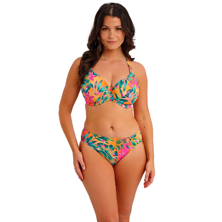 Sunset Reef Underwire Halter Bikini Top Heatwave