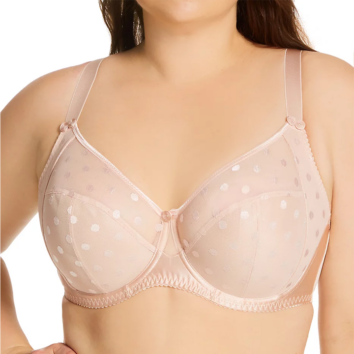 Carmen Polka Dot Lace Rosey Beige